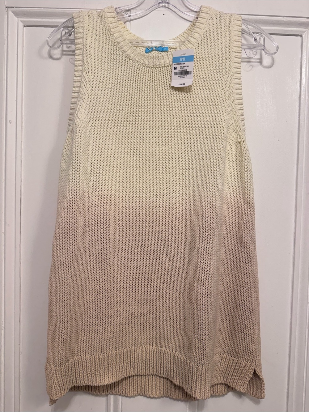J. McLaughlin Cream to Tan Sleeveless Ombre Knit Vest